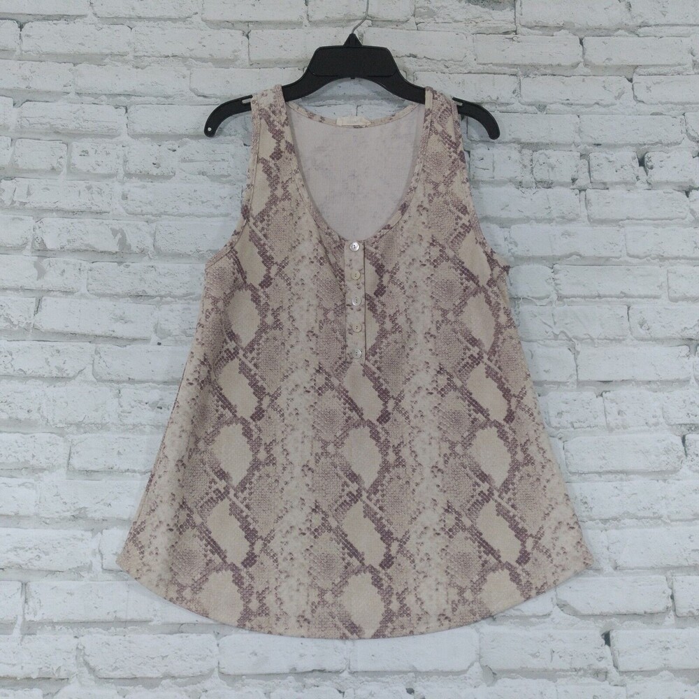 Entro Womens Tank Top Small Snake Print Sleeveless Blouse